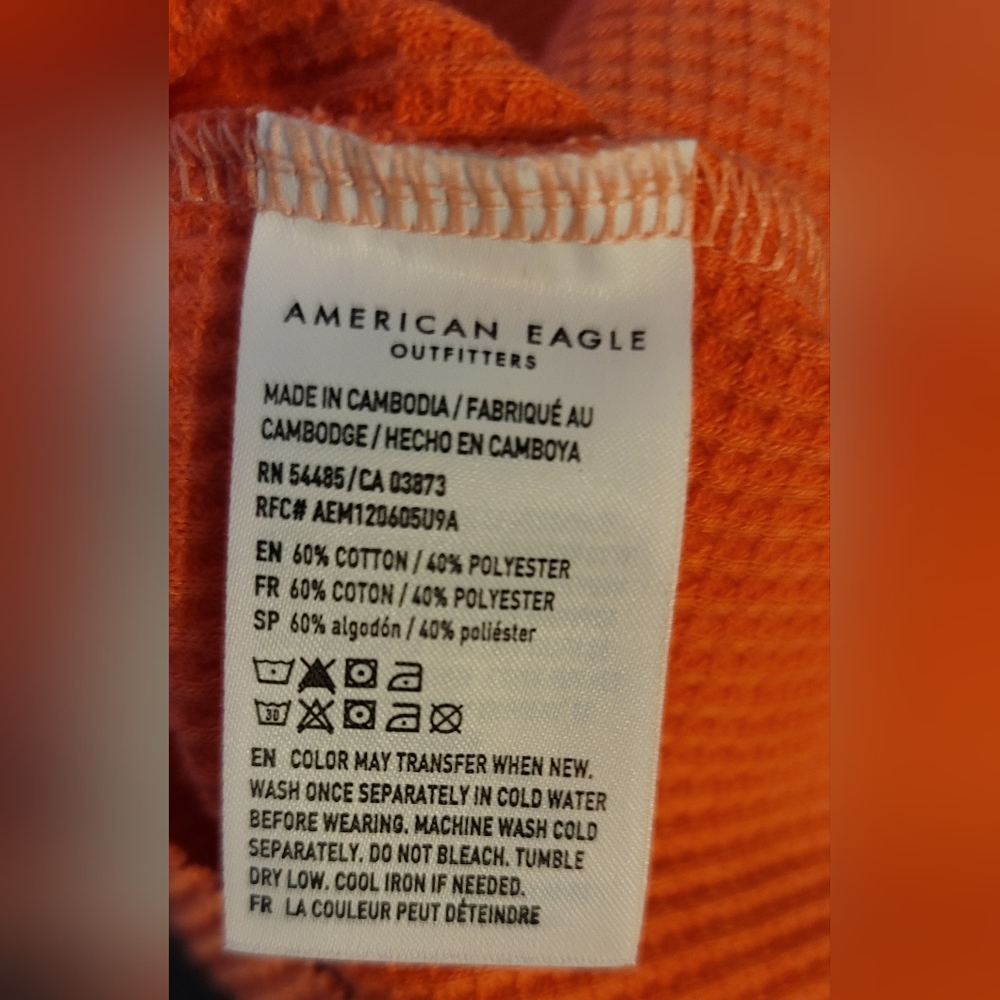 NWT American Eagle Waffle Thermal Long Sleeve Size Small - Picture 7 of 7